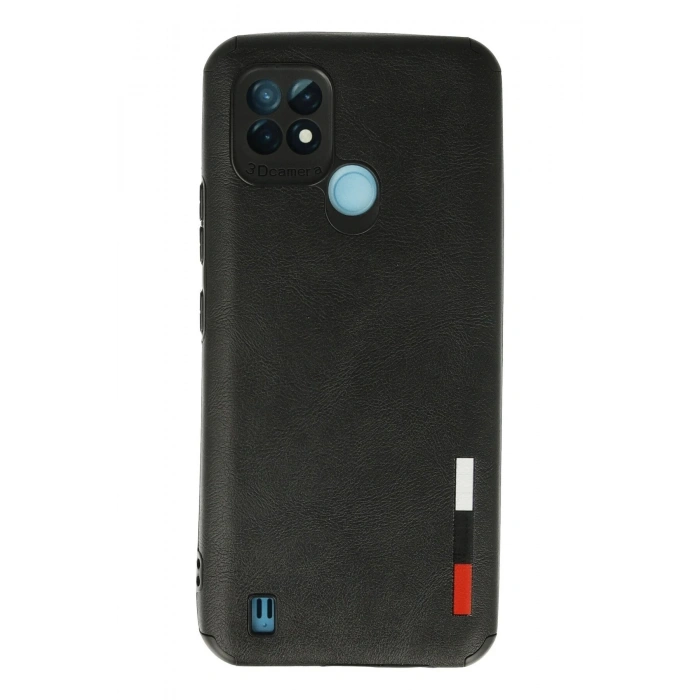 Durukar®  Realme C21 Kılıf Loop Deri Silikon - Siyah