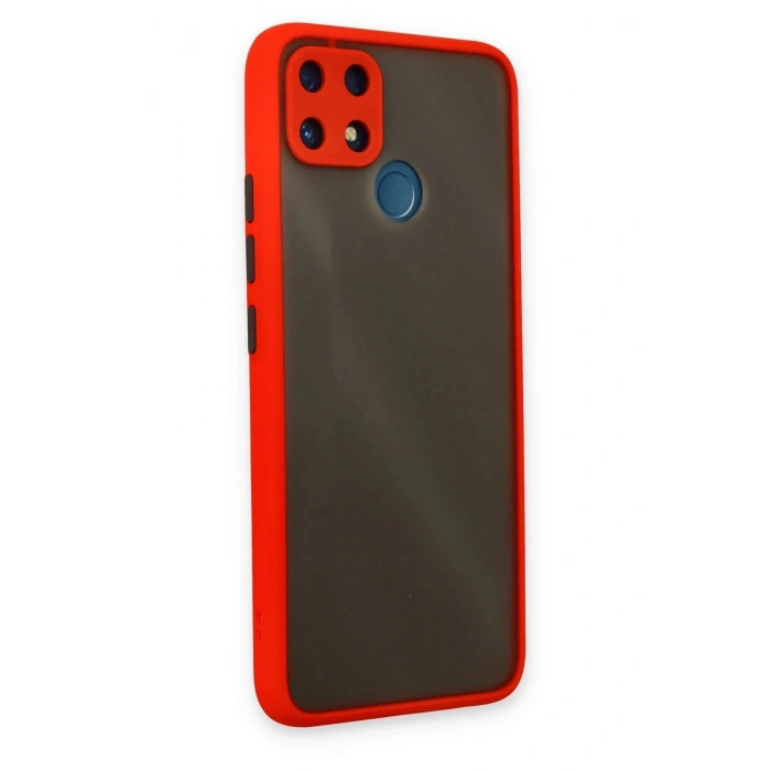 Durukar®  Realme C25 Kılıf Montreal Silikon Kapak - Kırmızı