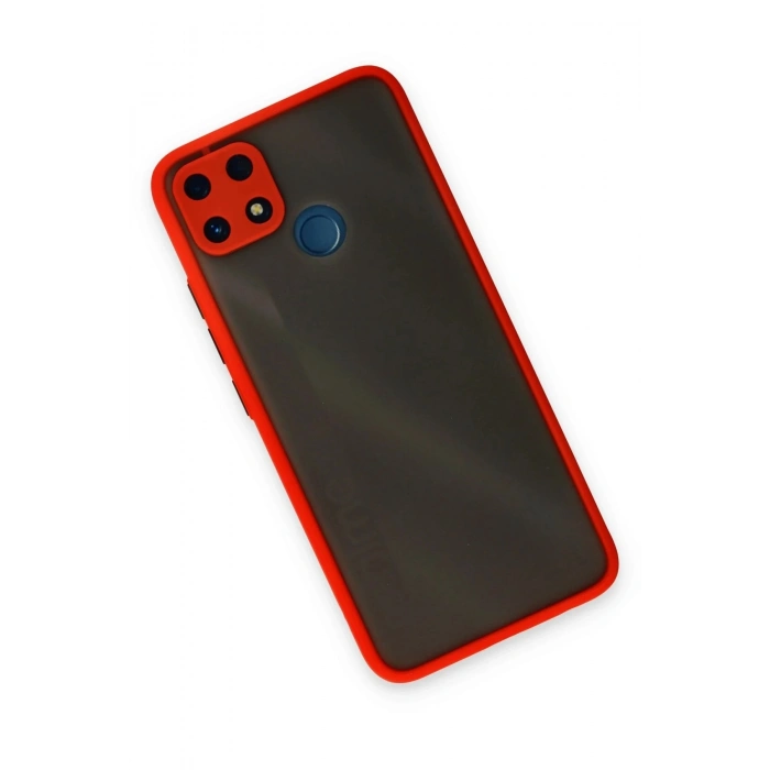 Durukar®  Realme C25 Kılıf Montreal Silikon Kapak - Kırmızı