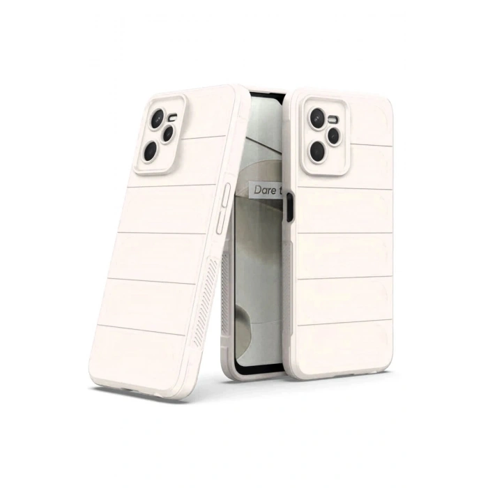 Mey İthalat®  Realme C35 Kılıf Optimum Silikon - Krem
