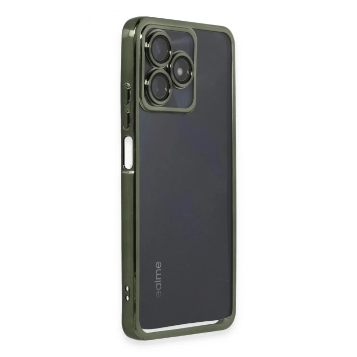 Durukar®  Realme C53 Kılıf  Lensli Silikon - Yeşil
