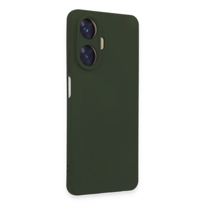 Durukar®  Realme C55 Kılıf Nano içi Kadife Silikon - Koyu Yeşil