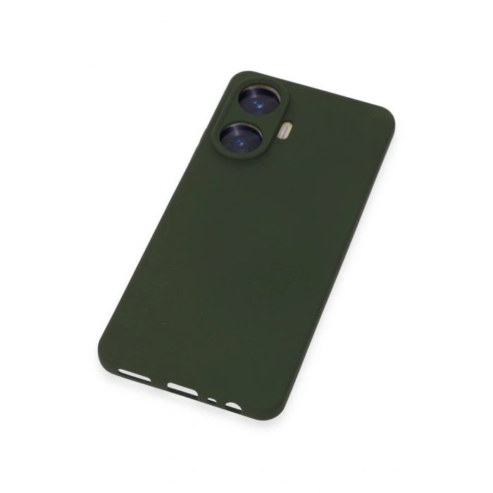 Durukar®  Realme C55 Kılıf Nano içi Kadife Silikon - Koyu Yeşil