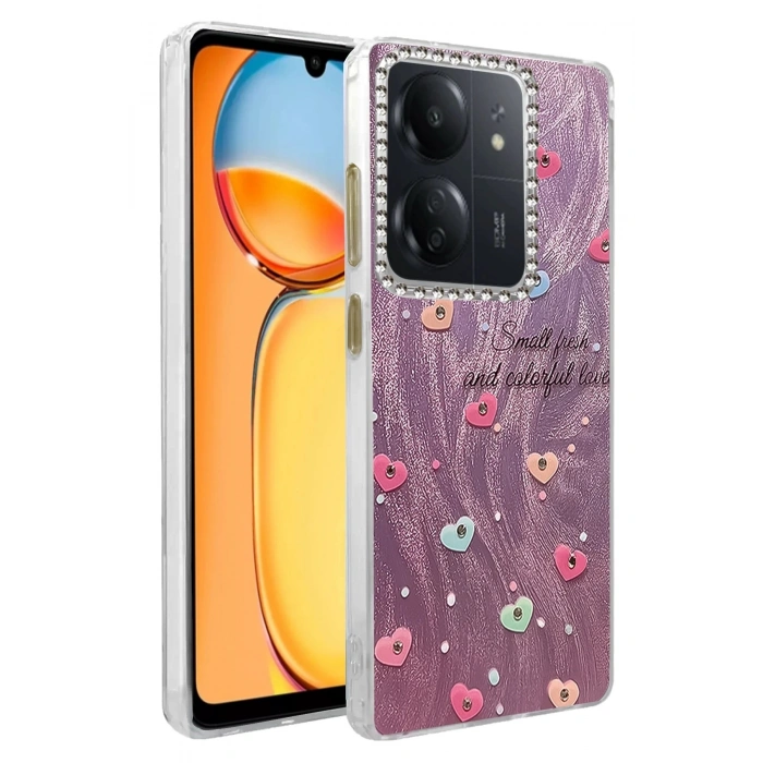 Durukar®   Redmi 13C Kılıf Blade Aynalı Desenli Kapak - Desen 8