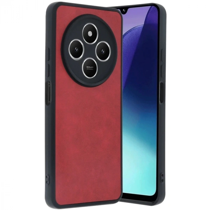 Durukar®   Redmi 14C Kılıf Aras Deri Kapak - Kırmızı
