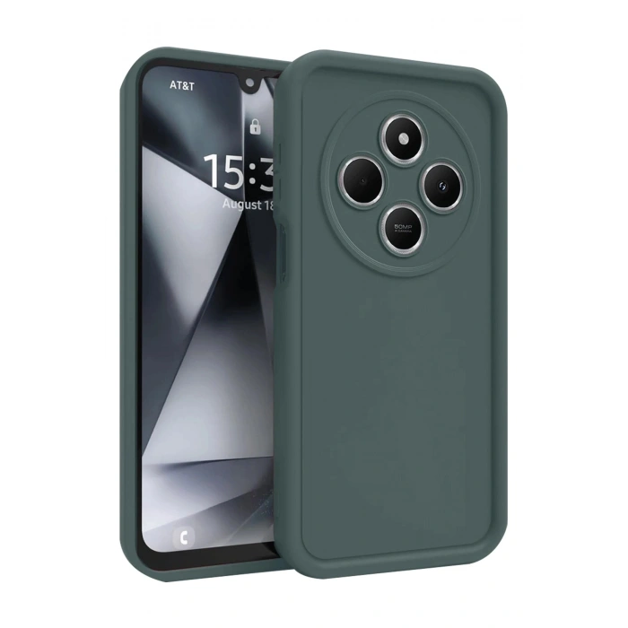 Mey İthalat®   Redmi 14C Kılıf Viera Silikon - Koyu Yeşil