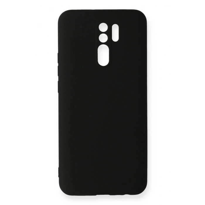 Durukar®   Redmi 9 Kılıf Nano içi Kadife Silikon - Siyah