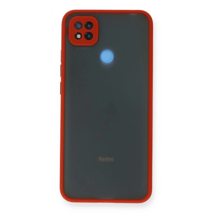 Durukar®   Redmi 9C Kılıf Montreal Silikon Kapak - Kırmızı