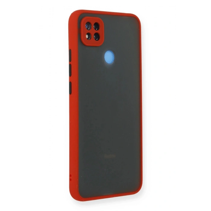 Durukar®   Redmi 9C Kılıf Montreal Silikon Kapak - Kırmızı