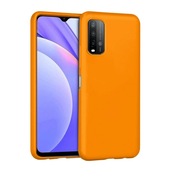 Durukar®   Redmi 9T Kılıf Nano içi Kadife Silikon - Turuncu