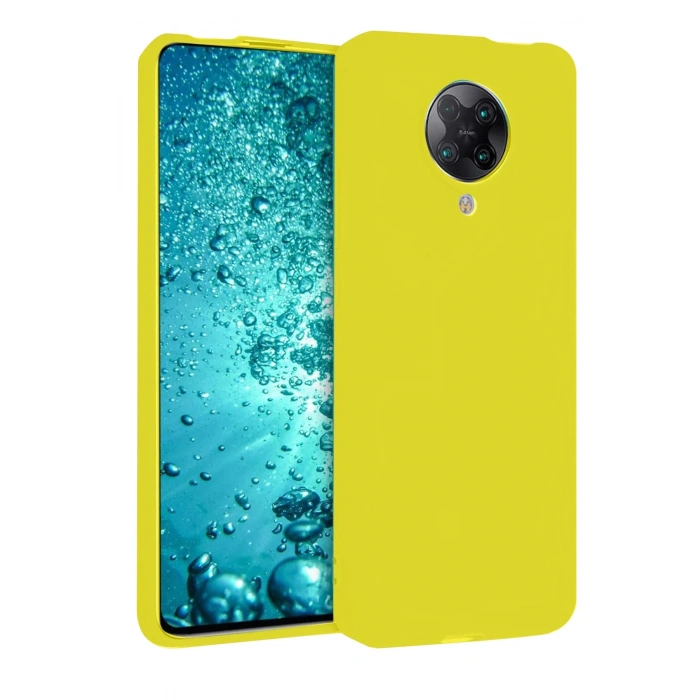 Durukar®   Redmi K30 Pro Kılıf Nano içi Kadife Silikon - Sarı