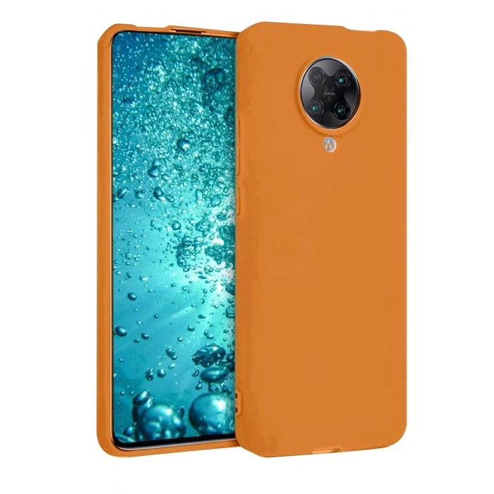 Durukar®   Redmi K30 Pro Kılıf Nano içi Kadife Silikon - Turuncu