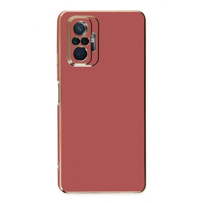 Mey İthalat®   Redmi Note 10 Pro Kılıf Volet Silikon - Kırmızı