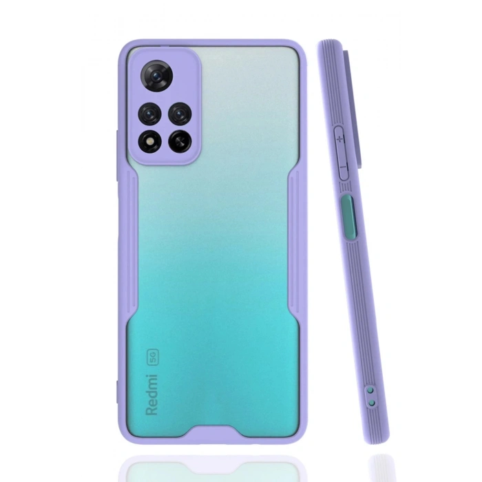 Durukar®   Redmi Note 11 Pro Plus 5G Kılıf Platin Silikon - Lila