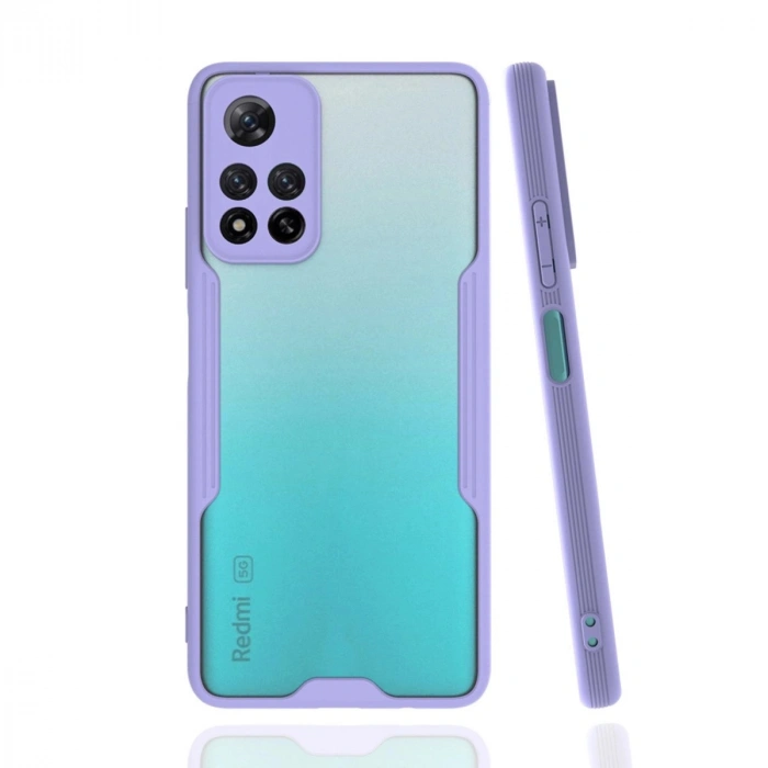 Durukar®   Redmi Note 11 Pro Plus 5G Kılıf Platin Silikon - Lila