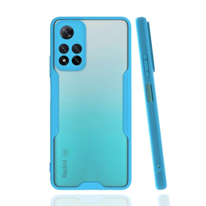 Durukar®   Redmi Note 11 Pro Plus 5G Kılıf Platin Silikon - Mavi