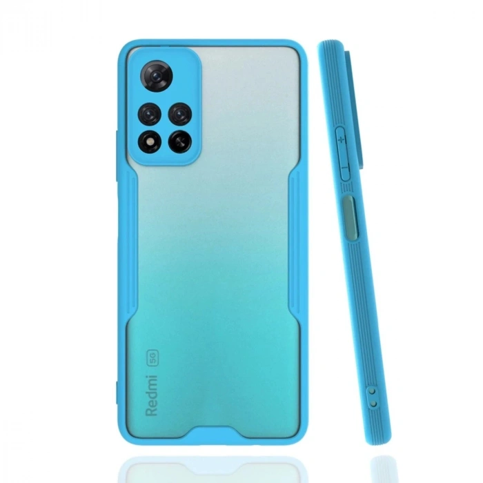 Durukar®   Redmi Note 11 Pro Plus 5G Kılıf Platin Silikon - Mavi