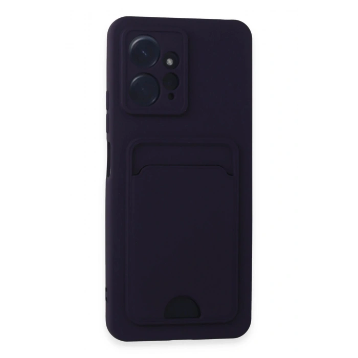 Durukar®   Redmi Note 12 4G Kılıf Kelvin Kartvizitli Silikon - Derin Mor