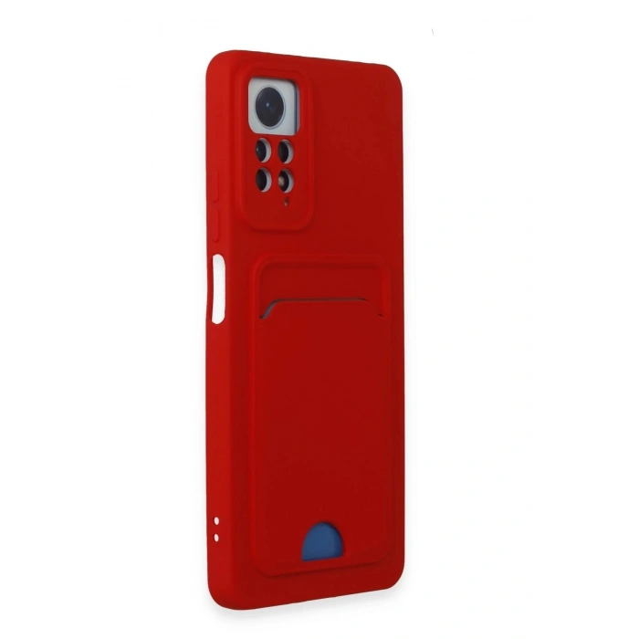 Durukar®   Redmi Note 12 Pro 4G Kılıf Kelvin Kartvizitli Silikon - Kırmızı