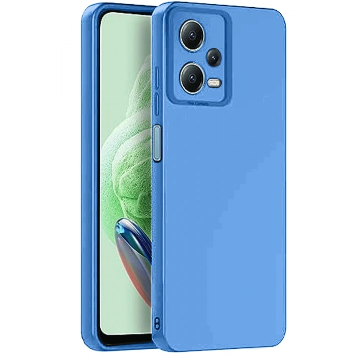 Durukar®   Redmi Note 12 Pro 5G Kılıf Nano içi Kadife Silikon - Mavi