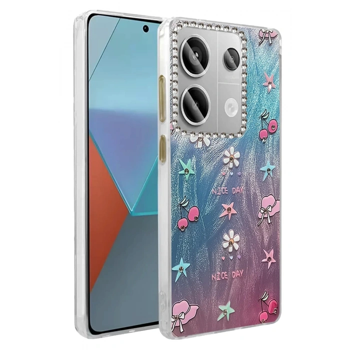 Durukar®   Redmi Note 13 Pro 4G Kılıf Blade Aynalı Desenli Kapak - Desen 4