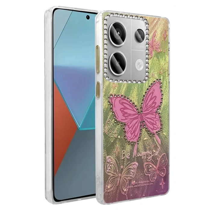 Durukar®   Redmi Note 13 Pro 4G Kılıf Blade Aynalı Desenli Kapak - Desen 5