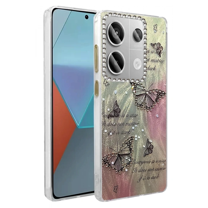Durukar®   Redmi Note 13 Pro 4G Kılıf Blade Aynalı Desenli Kapak - Desen 6