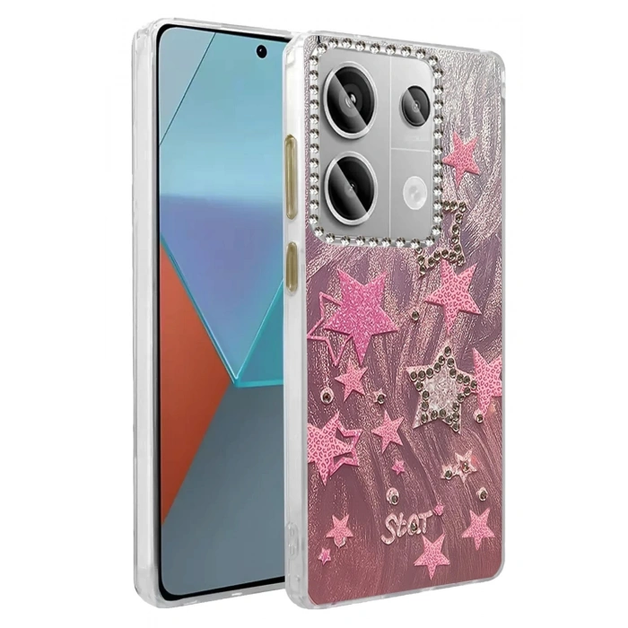 Durukar®   Redmi Note 13 Pro 4G Kılıf Blade Aynalı Desenli Kapak - Desen 7