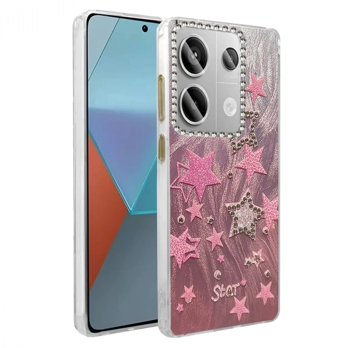 Durukar®   Redmi Note 13 Pro 4G Kılıf Blade Aynalı Desenli Kapak - Desen 7