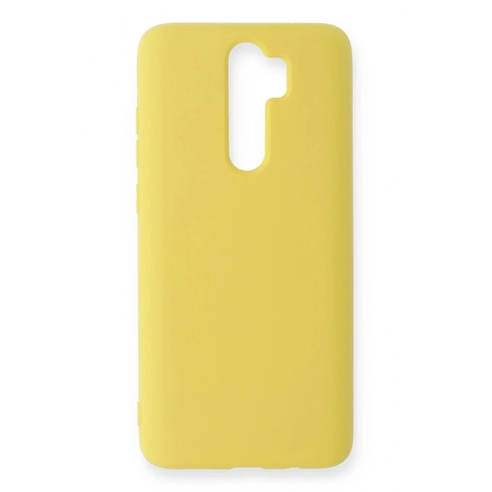 Durukar®   Redmi Note 8 Pro Kılıf Nano içi Kadife Silikon - Sarı