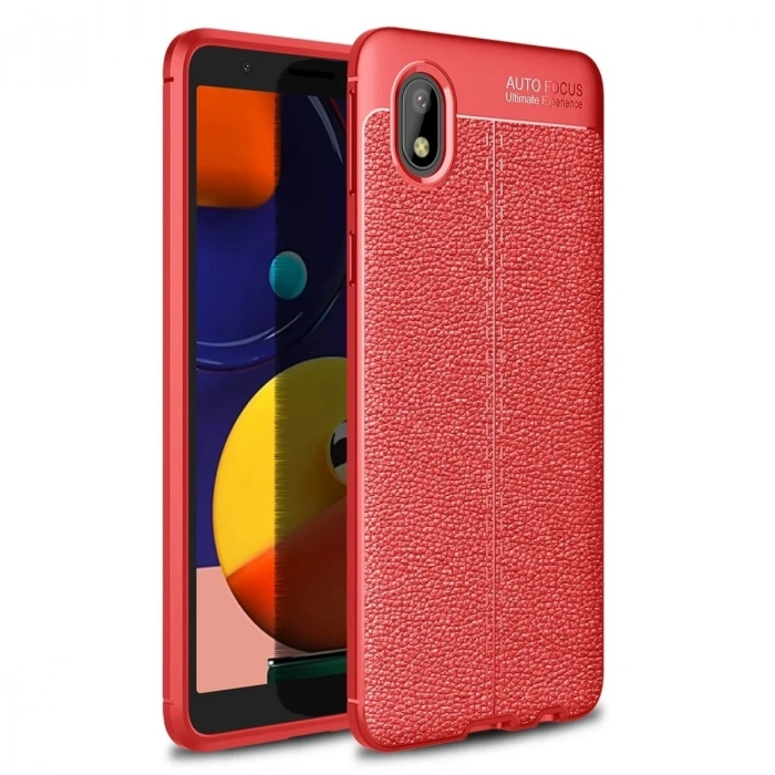 Mey İthalat®  Samsung Galaxy A01 Core Kılıf Auto Focus Kapak - Kırmızı