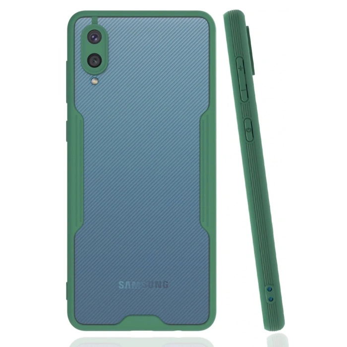 Durukar®  Samsung Galaxy A02 Kılıf Platin Silikon - Yeşil