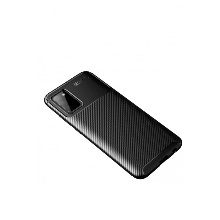 Durukar®  Samsung Galaxy A02S Kılıf Auto Focus Karbon Kapak - Siyah