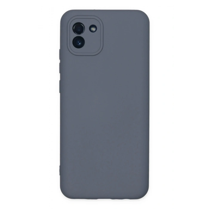 Durukar®  Samsung Galaxy A03 Kılıf Nano içi Kadife Silikon - Gri