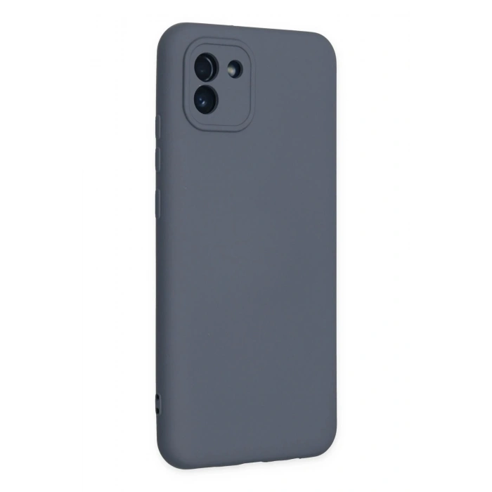 Durukar®  Samsung Galaxy A03 Kılıf Nano içi Kadife Silikon - Gri