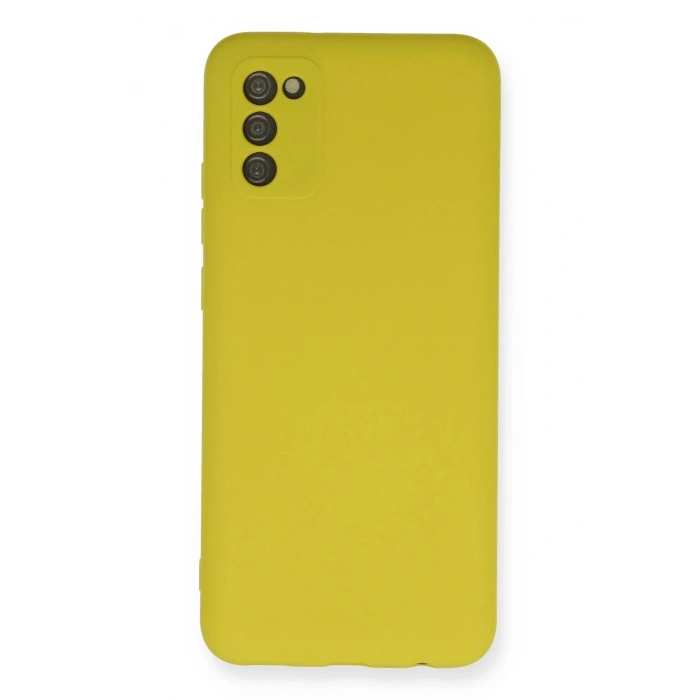 Durukar®  Samsung Galaxy A03S Kılıf Nano içi Kadife Silikon - Sarı