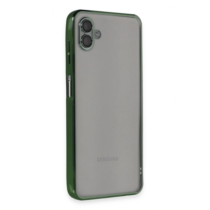 Mey İthalat®  Samsung Galaxy A04 Kılıf  Lensli Silikon - Yeşil