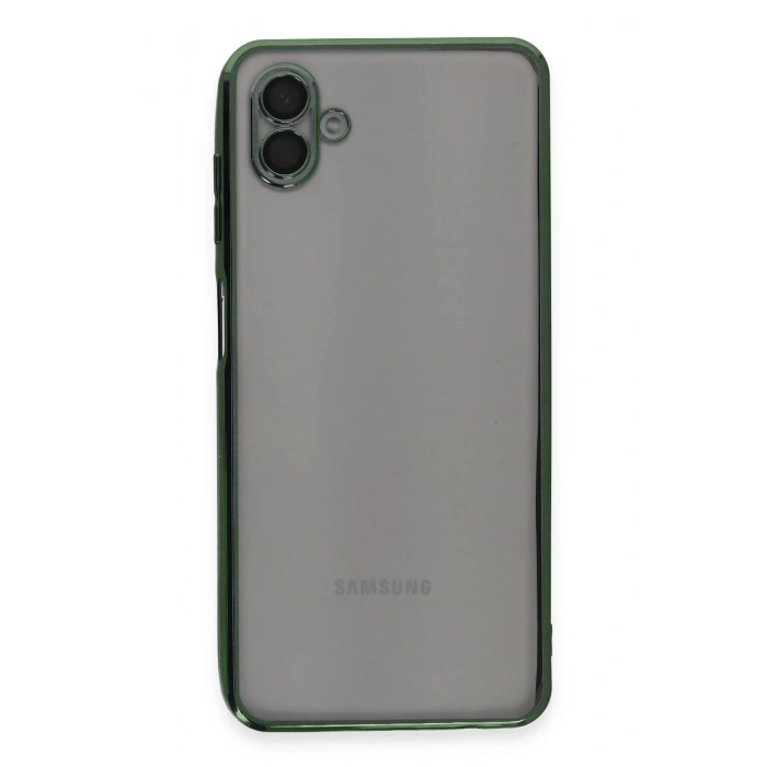Mey İthalat®  Samsung Galaxy A04 Kılıf  Lensli Silikon - Yeşil
