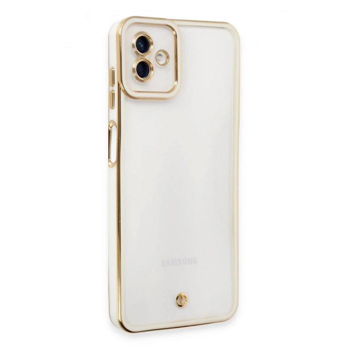 Durukar®  Samsung Galaxy A04 Kılıf Liva Lens Silikon - Beyaz