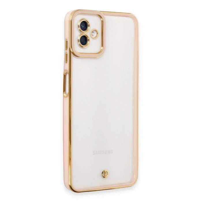 Durukar®  Samsung Galaxy A04 Kılıf Liva Lens Silikon - Rose