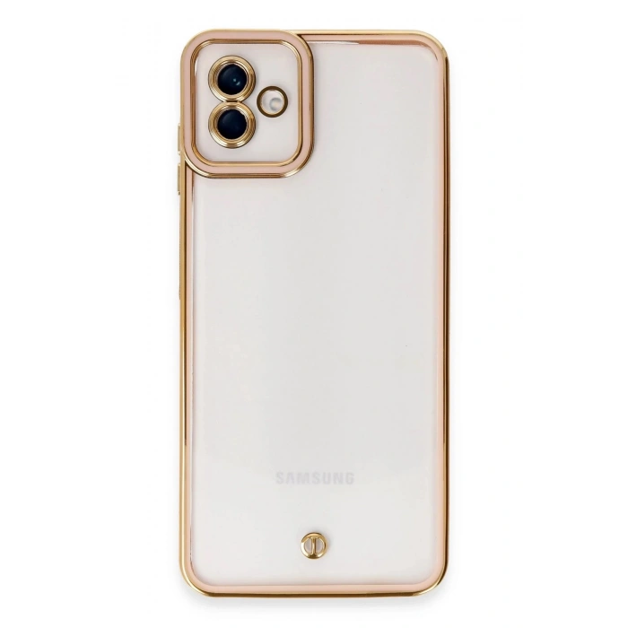 Durukar®  Samsung Galaxy A04 Kılıf Liva Lens Silikon - Rose