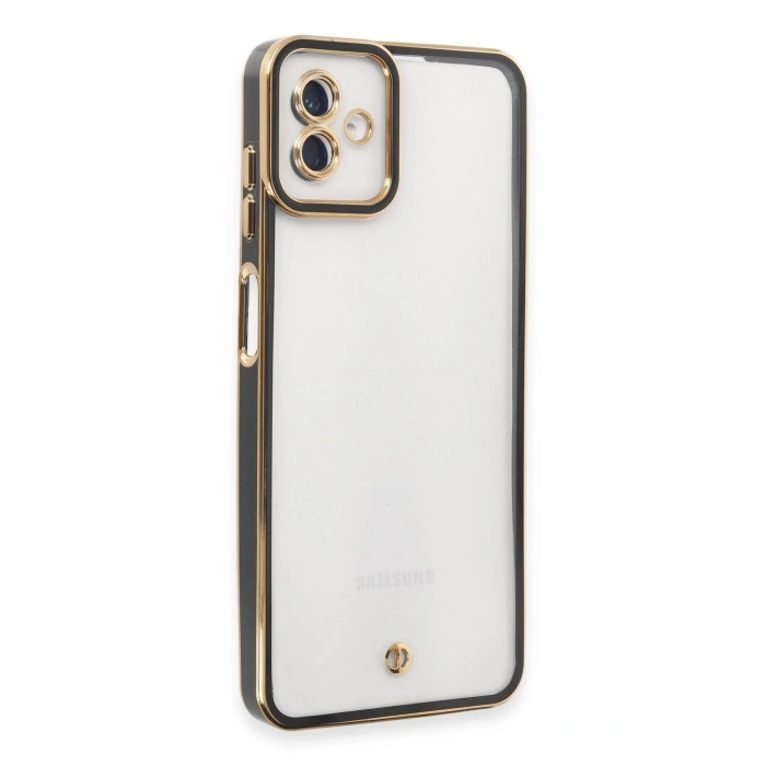 Durukar®  Samsung Galaxy A04 Kılıf Liva Lens Silikon - Siyah