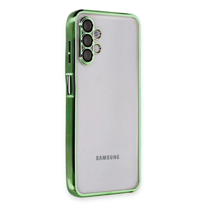 Mey İthalat®  Samsung Galaxy A04S Kılıf  Lensli Silikon - Yeşil