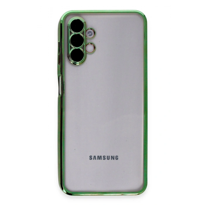 Mey İthalat®  Samsung Galaxy A04S Kılıf  Lensli Silikon - Yeşil