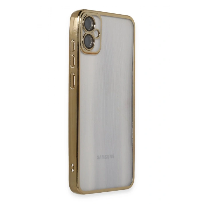 Durukar®  Samsung Galaxy A05 Kılıf  Lensli Silikon - Gold