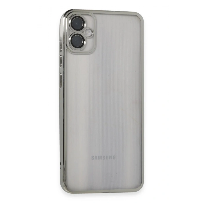 Durukar®  Samsung Galaxy A05 Kılıf  Lensli Silikon - Gümüş