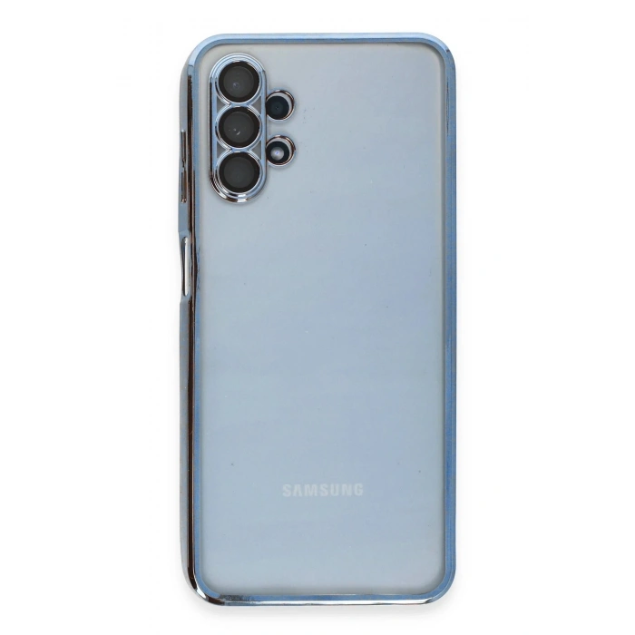 Mey İthalat®  Samsung Galaxy A13 4G Kılıf  Lensli Silikon - Açık Mavi