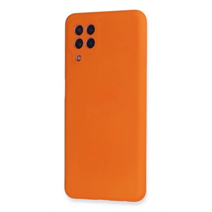 Durukar®  Samsung Galaxy A22 Kılıf Nano içi Kadife Silikon - Turuncu