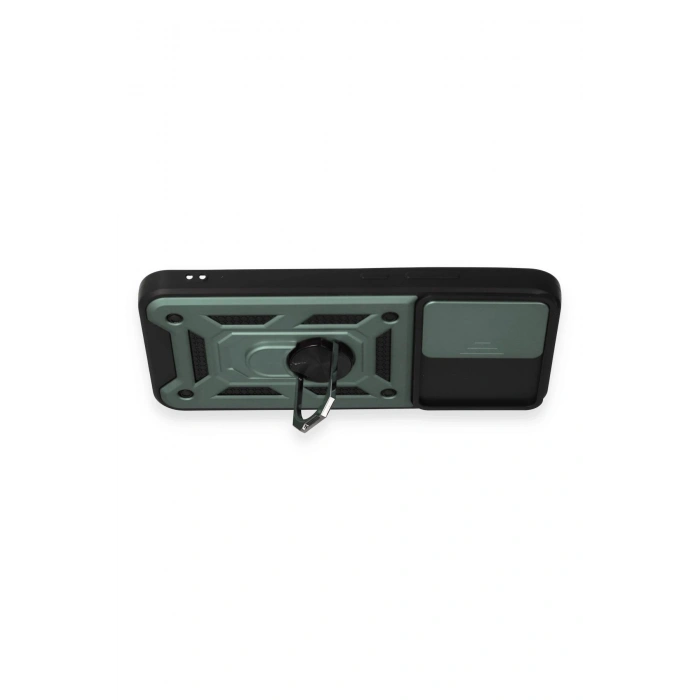 Durukar®  Samsung Galaxy A34 5G Kılıf Pars Lens Yüzüklü Silikon - Yeşil