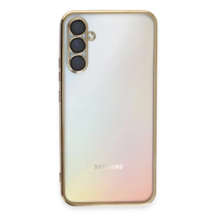 Durukar®  Samsung Galaxy A54 5G Kılıf  Lensli Silikon - Gold